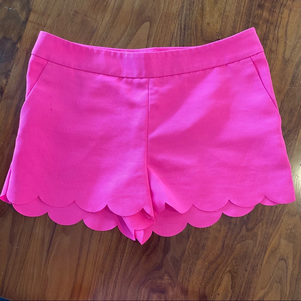 Express Scalloped Pink Dress Shorts